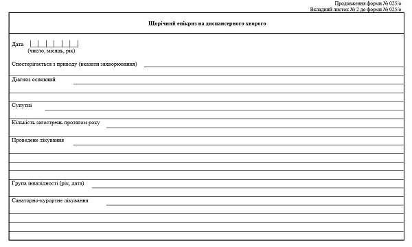 Образец этапного эпикриза в поликлинике