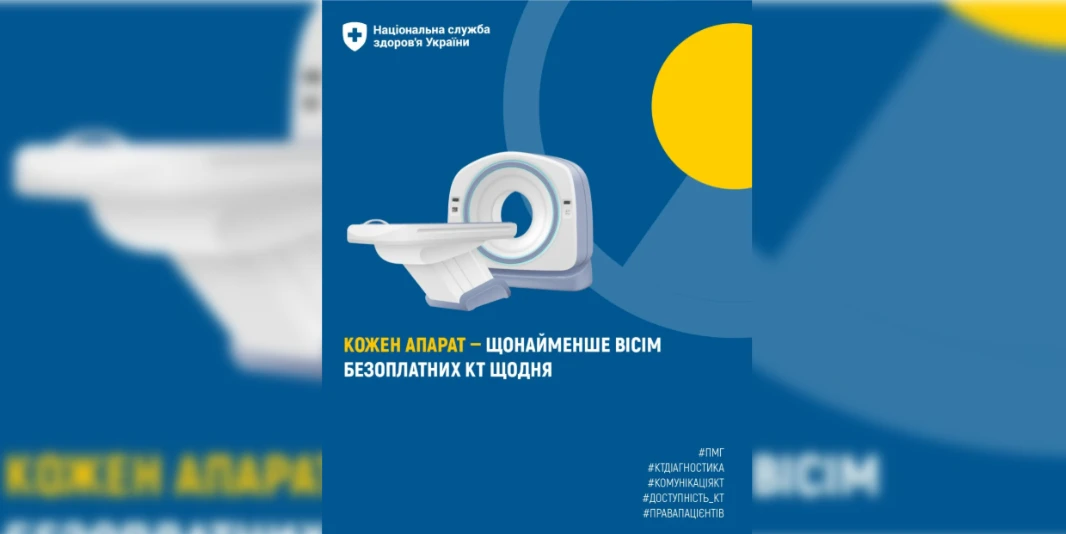 ЗОЗ мають забезпечувати на одному КТ-апараті мінімум вісім безоплатних досліджень на день — НСЗУ