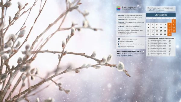 Заставка на робочий стіл медики лютий