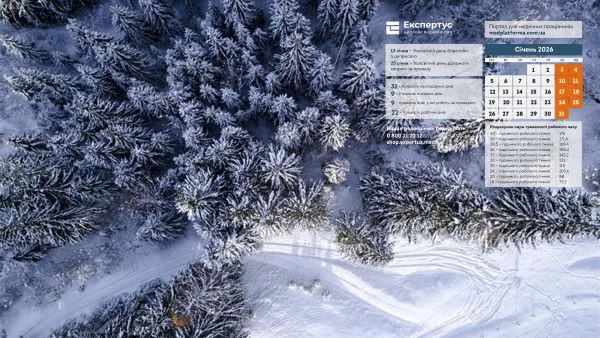 Заставка на робочий стіл січень