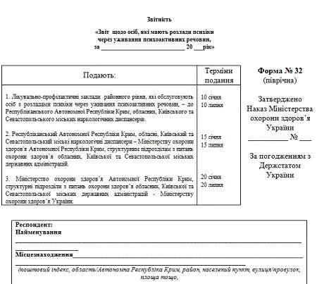 Форма 32