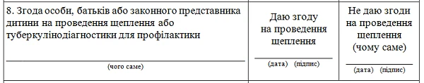 Анкета и согласие для вакцинации от COVID-19