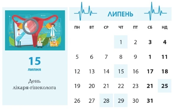 Календар медичної сестри. Травень Календар менеджера в галузі охорони здоров’я. Липень